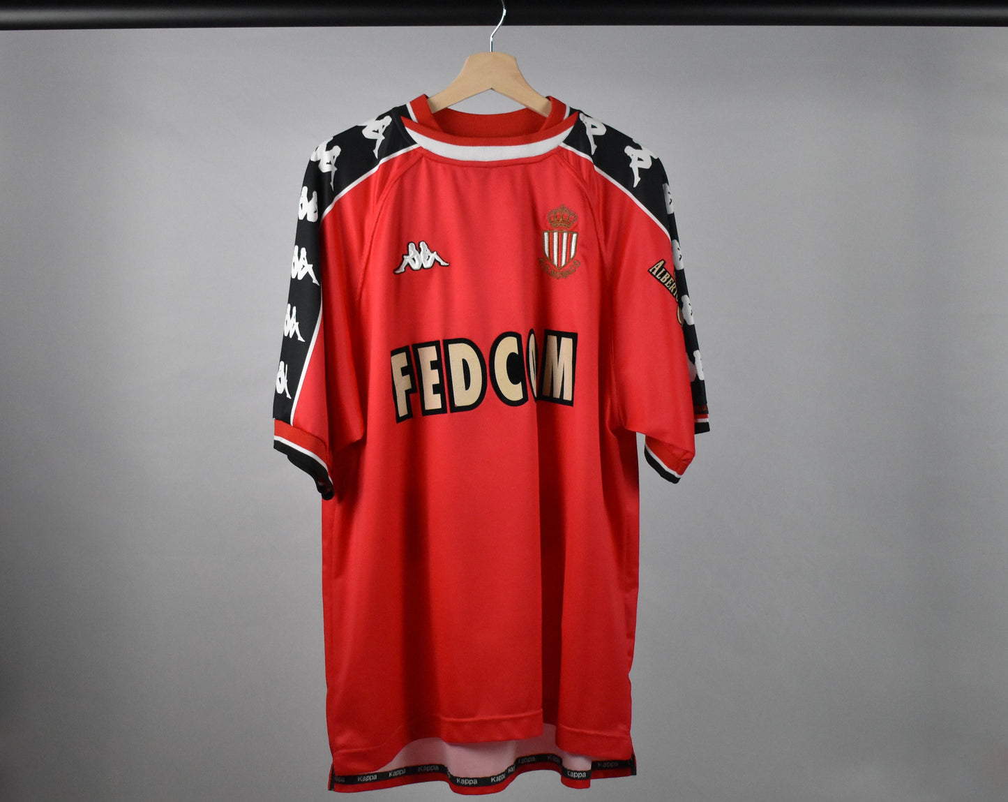 1999/00 Monaco *MATCH WORN/ ISSUE* 4th shirt (#9 TREZEGUET) - XL