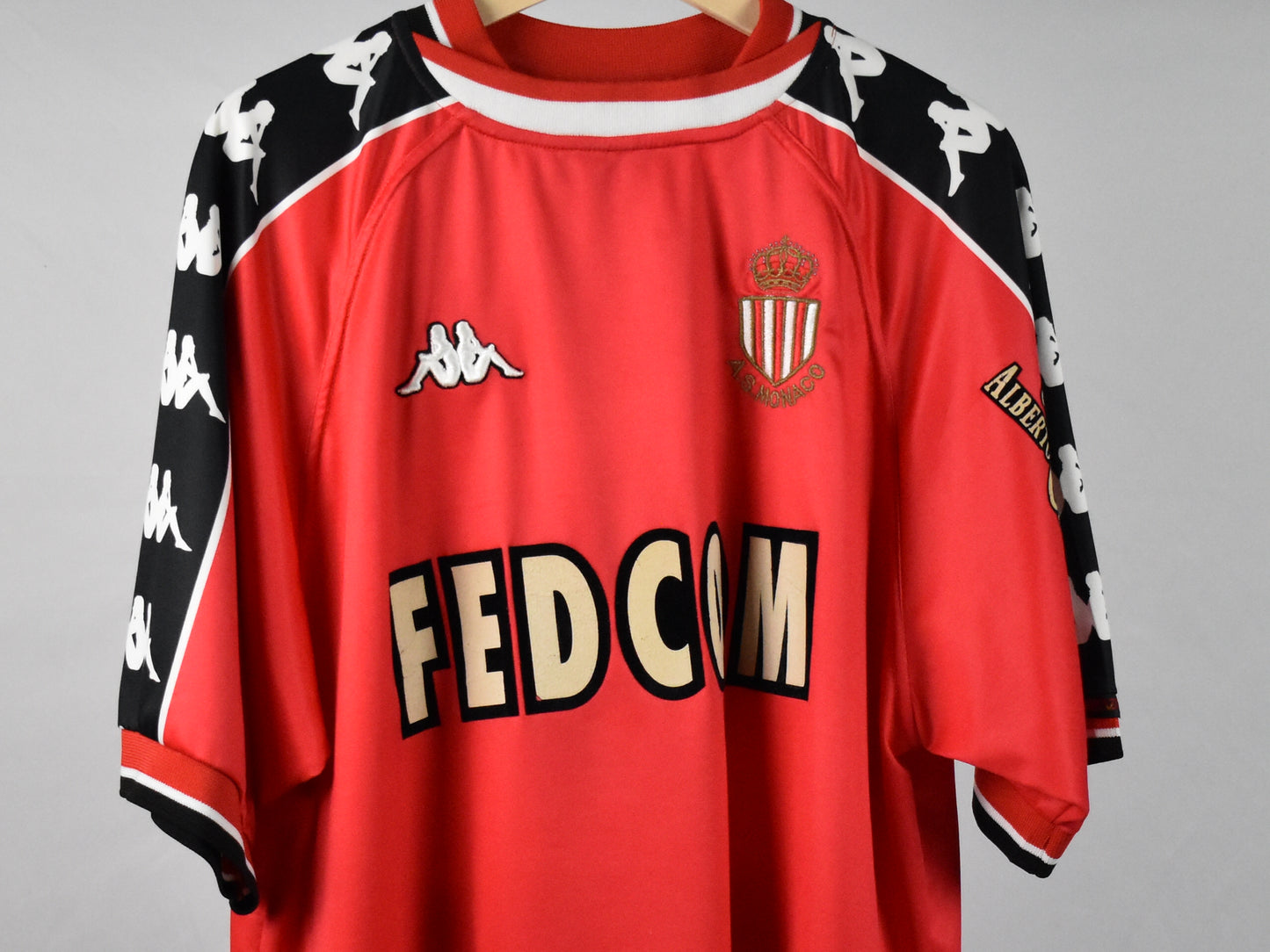 1999/00 Monaco *MATCH WORN/ ISSUE* 4th shirt (#9 TREZEGUET) - XL