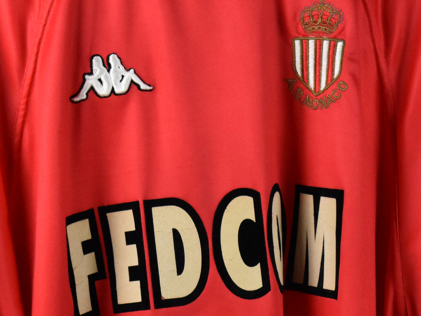 1999/00 Monaco *MATCH WORN/ ISSUE* 4th shirt (#9 TREZEGUET) - XL