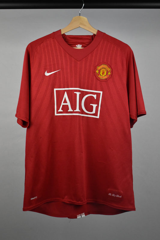 2007-09 Manchester United home shirt  (#10 ROONEY) - L