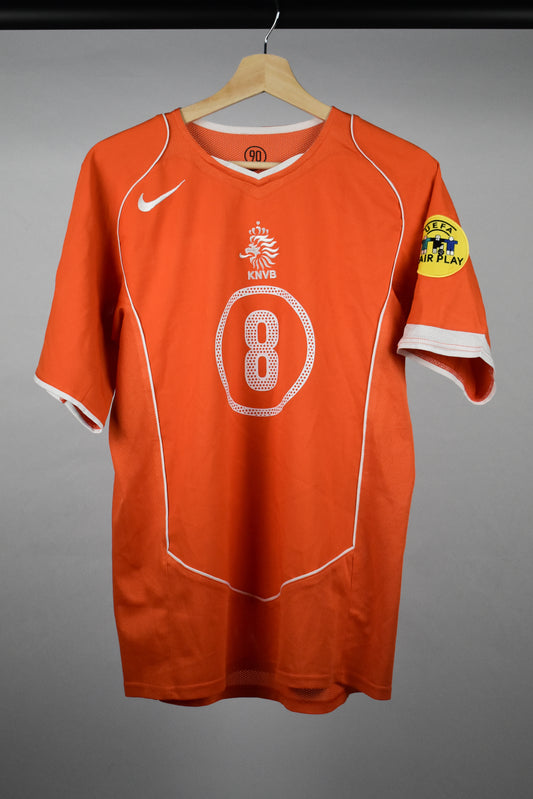 2004 Netherlands home shirt *DAVIDS #8* - S