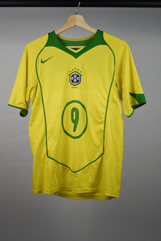 2004 Brazil home shirt *RONALDO #9* - S
