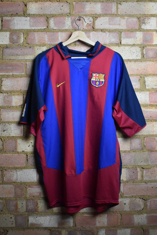 2003/04 Barcelona home shirt *RONALDINHO #22 - L