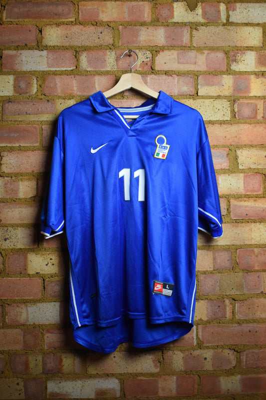 1998 Italy home shirt #11 - L
