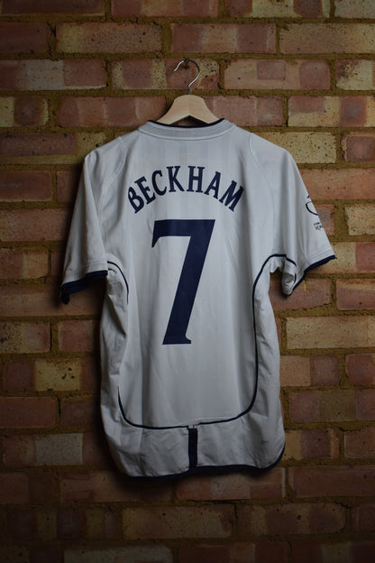 2002 England home shirt *BECKHAM #7* - S