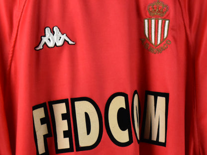 1999/00 Monaco *MATCH WORN/ ISSUE* 4th shirt (#9 TREZEGUET) - XL