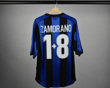 1999/00 Inter Milan Home shirt (#1+8 ZAMORANO) - M