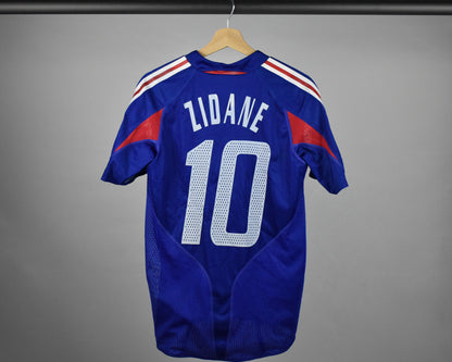 2004 France *PLAYER ISSUE* home shirt (#10 ZIDANE) - S