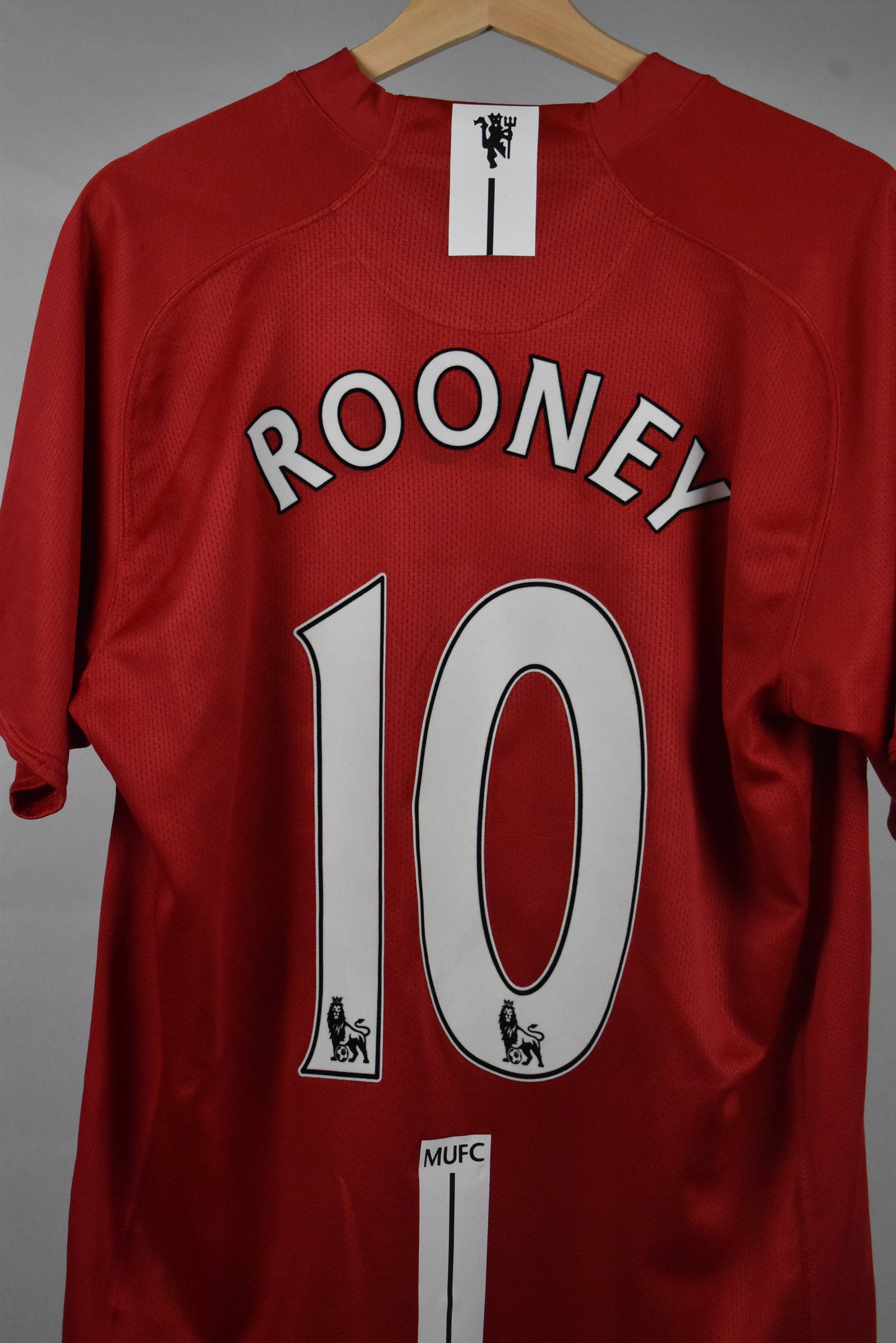2007-09 Manchester United home shirt  (#10 ROONEY) - L