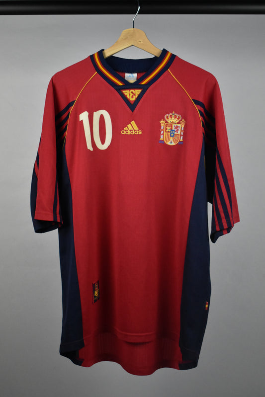 1998 Spain home shirt *RAUL #10* - L