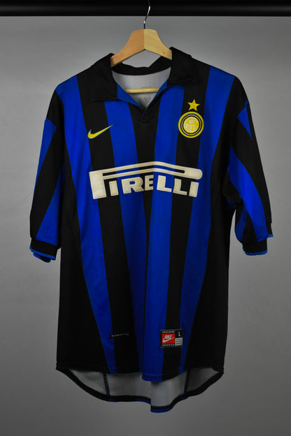 1998/99 Inter home shirt *RONALDO #9* - L
