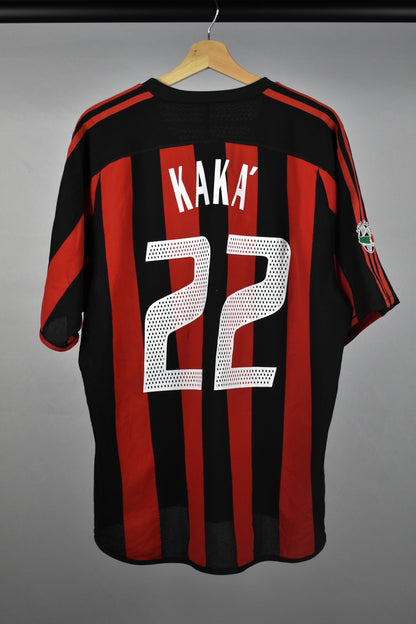 PLAYER ISSUE 2003/04 AC Milan home shirt *KAKA #22* - XL