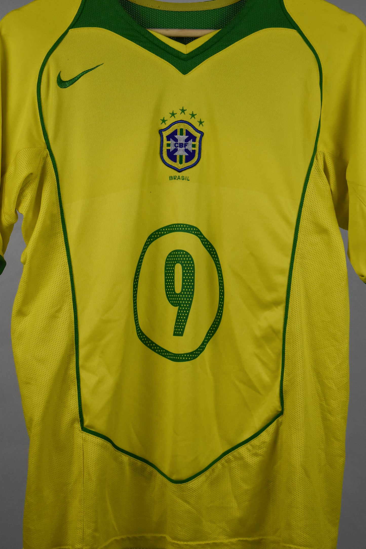 2004 Brazil home shirt *RONALDO #9* - S