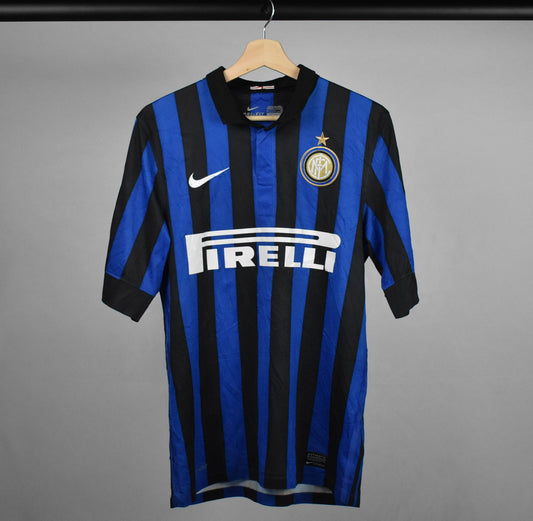 2011/12 Inter Milan home shirt (#9 FORLAN)-S