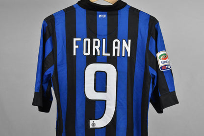 2011/12 Inter Milan home shirt (#9 FORLAN)-S