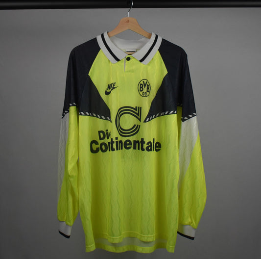 1990/91 Dortmund home shirt #11-XL