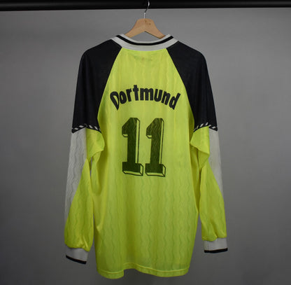 1990/91 Dortmund home shirt #11-XL